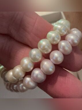 Classic freshwater White & pink Pearl Bracelet - Elegant NWT